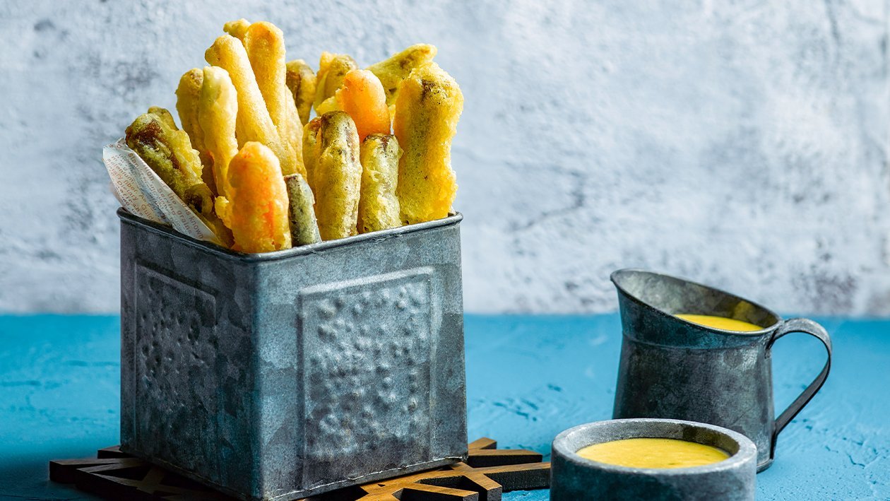 Festive Crispy Salted Egg Vegetable Fritters