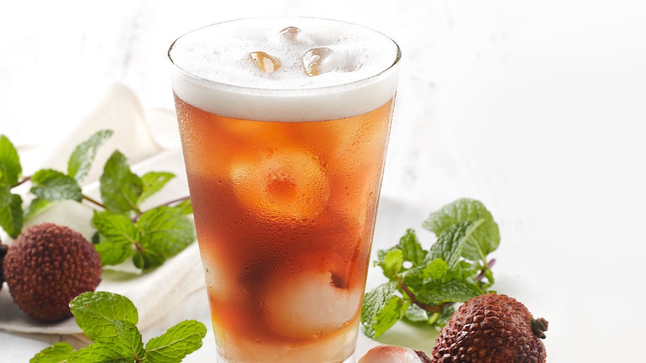 荔枝椰果茶