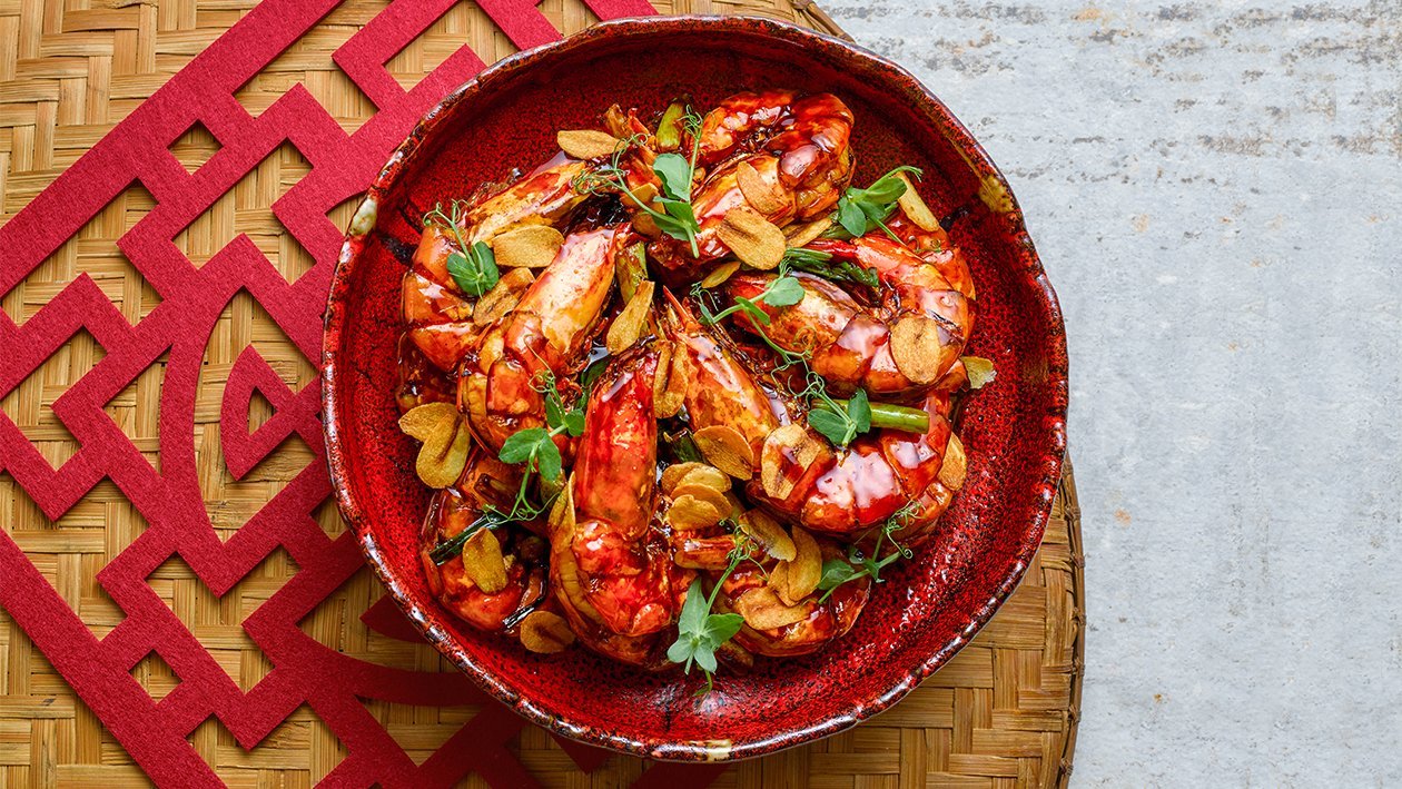 Wok Fried Tiger Prawn with Sweet Tamarind Sauce