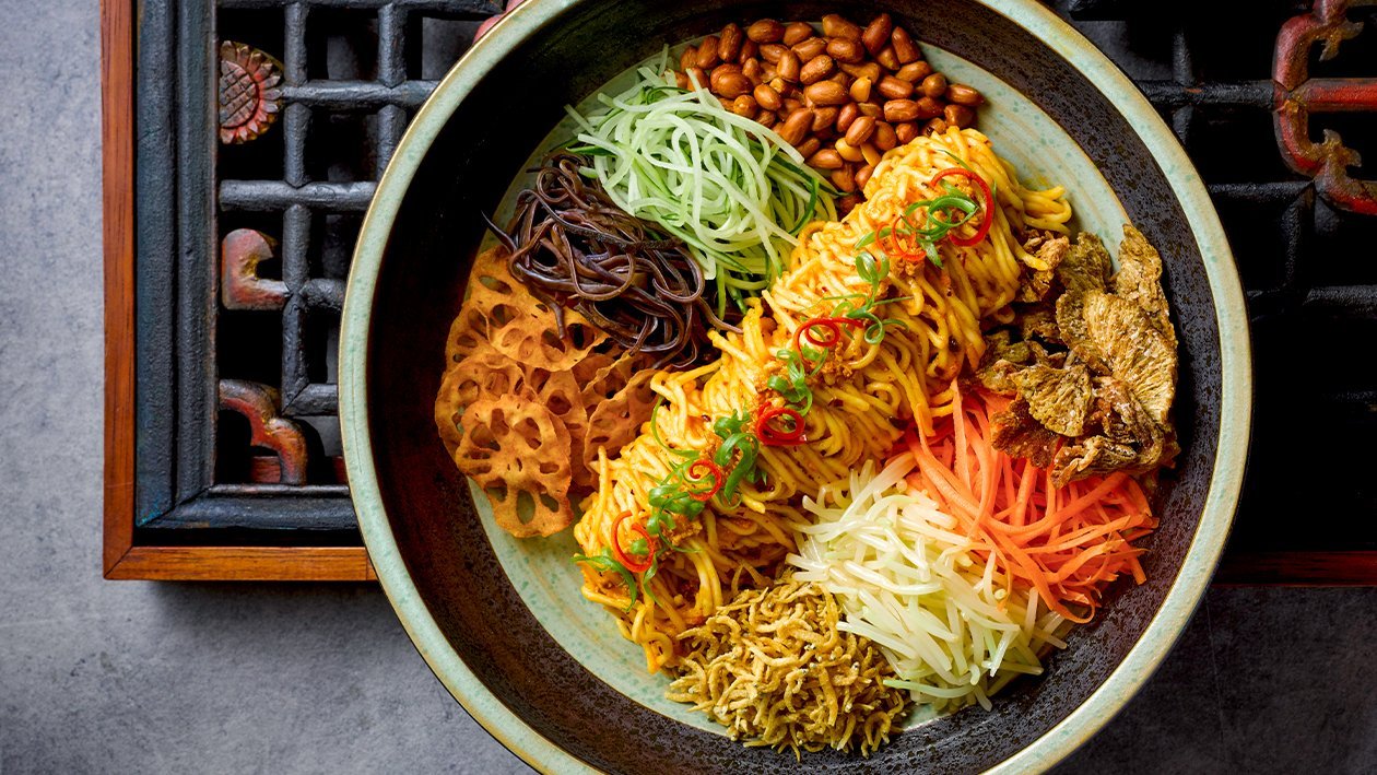 Salted Egg Marinated Noodles
