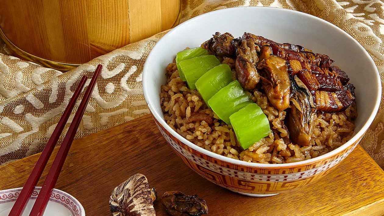 Leaf Mustard Steamed Rice