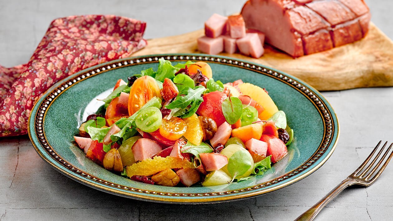 Maple Tamarind Glazed Ham Salad