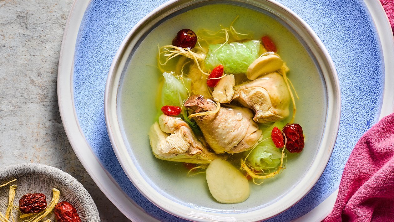 Double Boiled Sakura Chicken with Chinese Herbs