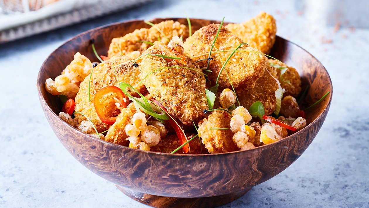 Salt & Pepper NoChicken Nuggets & Corn Fritters